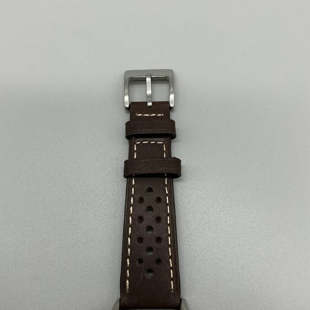 Cherokee 32-905 Womens Watch 30mm Silver Tone Moon Phase Leather Band New Batt